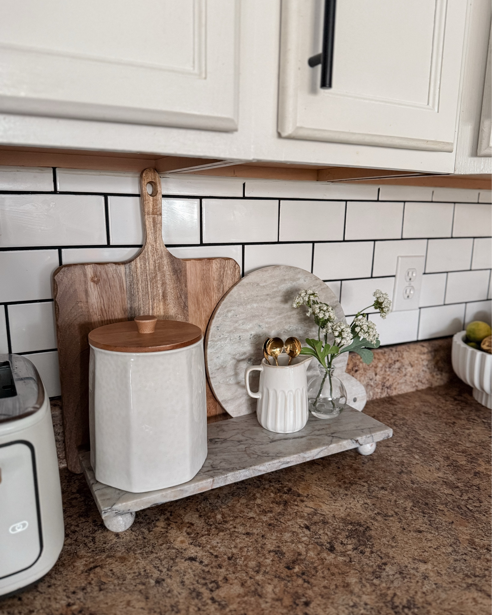 Marble riser for coffee bar! 

#LTKFindsUnder50 #LTKHome #LTKSeasonal