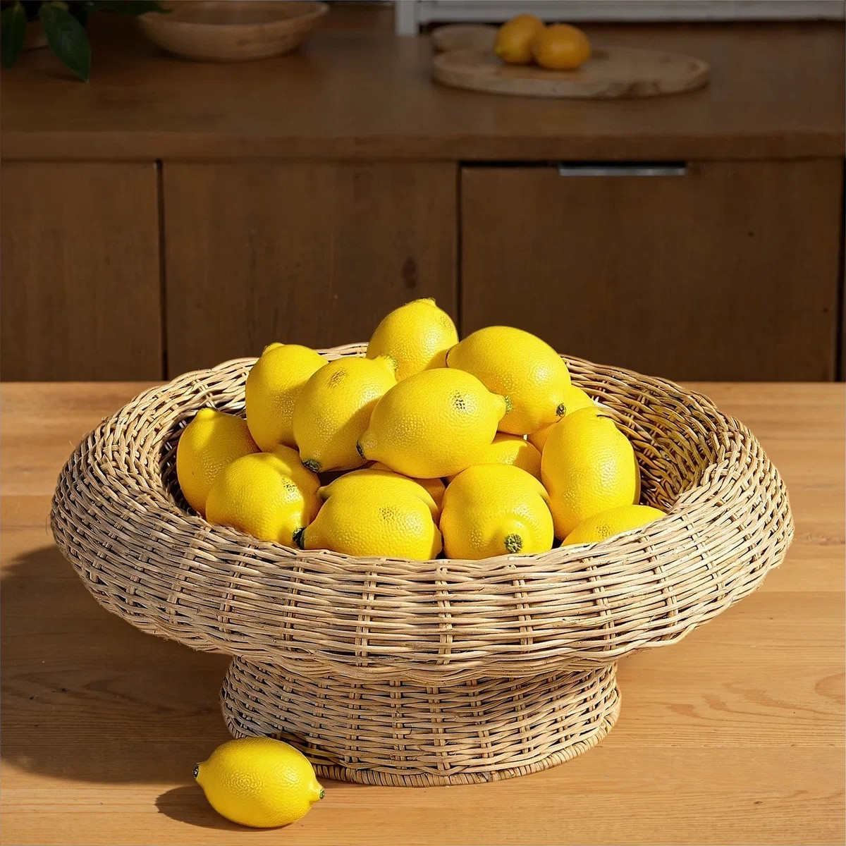 Round Hand-Woven Rattan Pedestal Bowl | Wayfair North America
