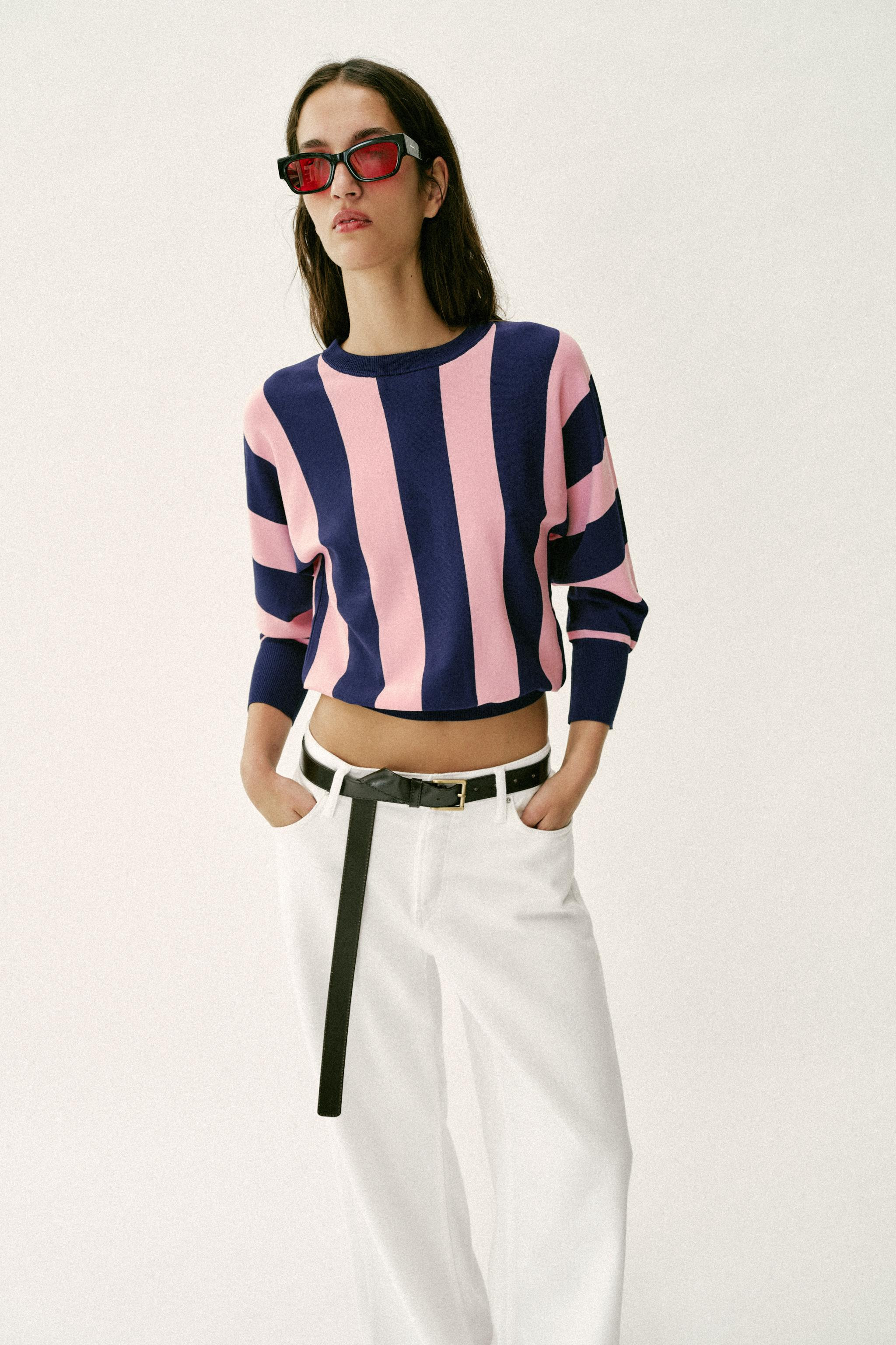 STRIPED KNIT SWEATSHIRT | Zara US