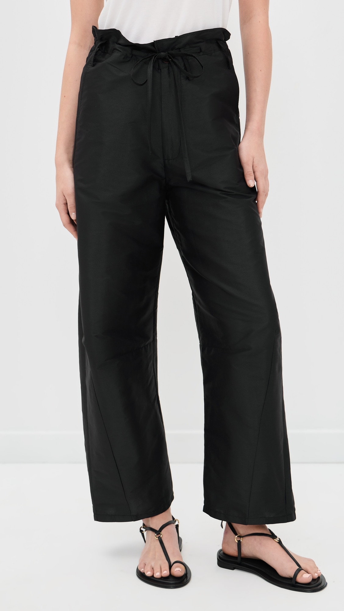 Chan Luu Techno Taffeta Barrel Pants Sage 3 | Shopbop