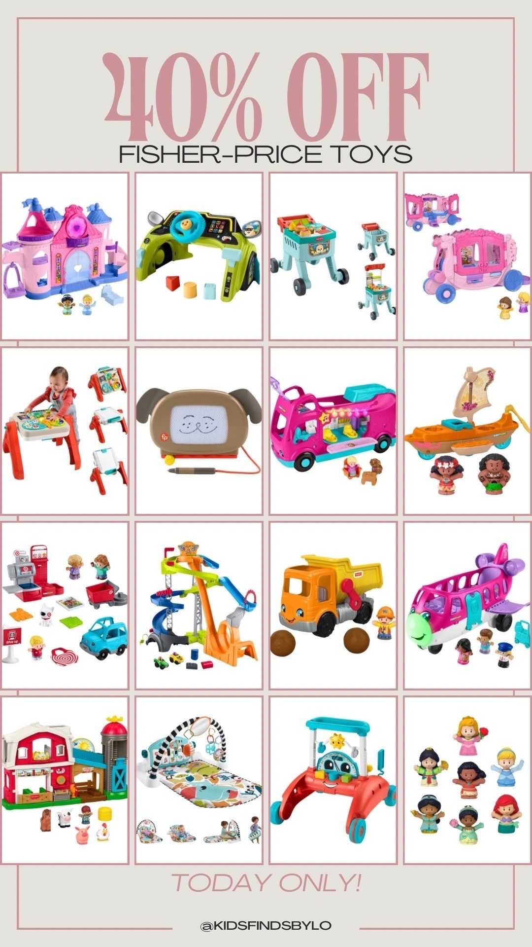 40% OFF Fisher Price & Little People Toys - today only! 

#LTKBaby #LTKKids #LTKGiftGuide