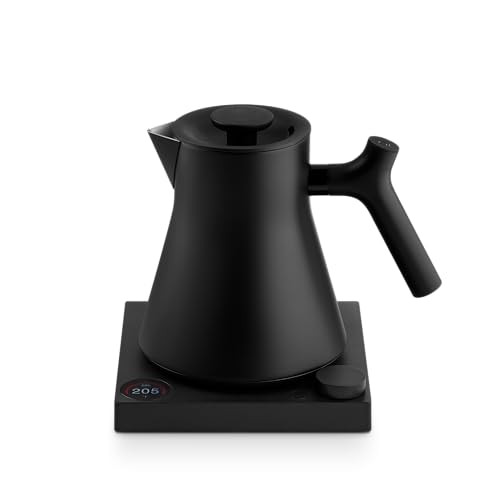 Fellow Corvo EKG Pro Electric Tea Kettle - Quick Heating, Precise Temperature Control Electric Kettle, Scheduling, Built-in Brew Timer for Boiling Water - Matte Black - 0.9 Liter | Amazon (US)