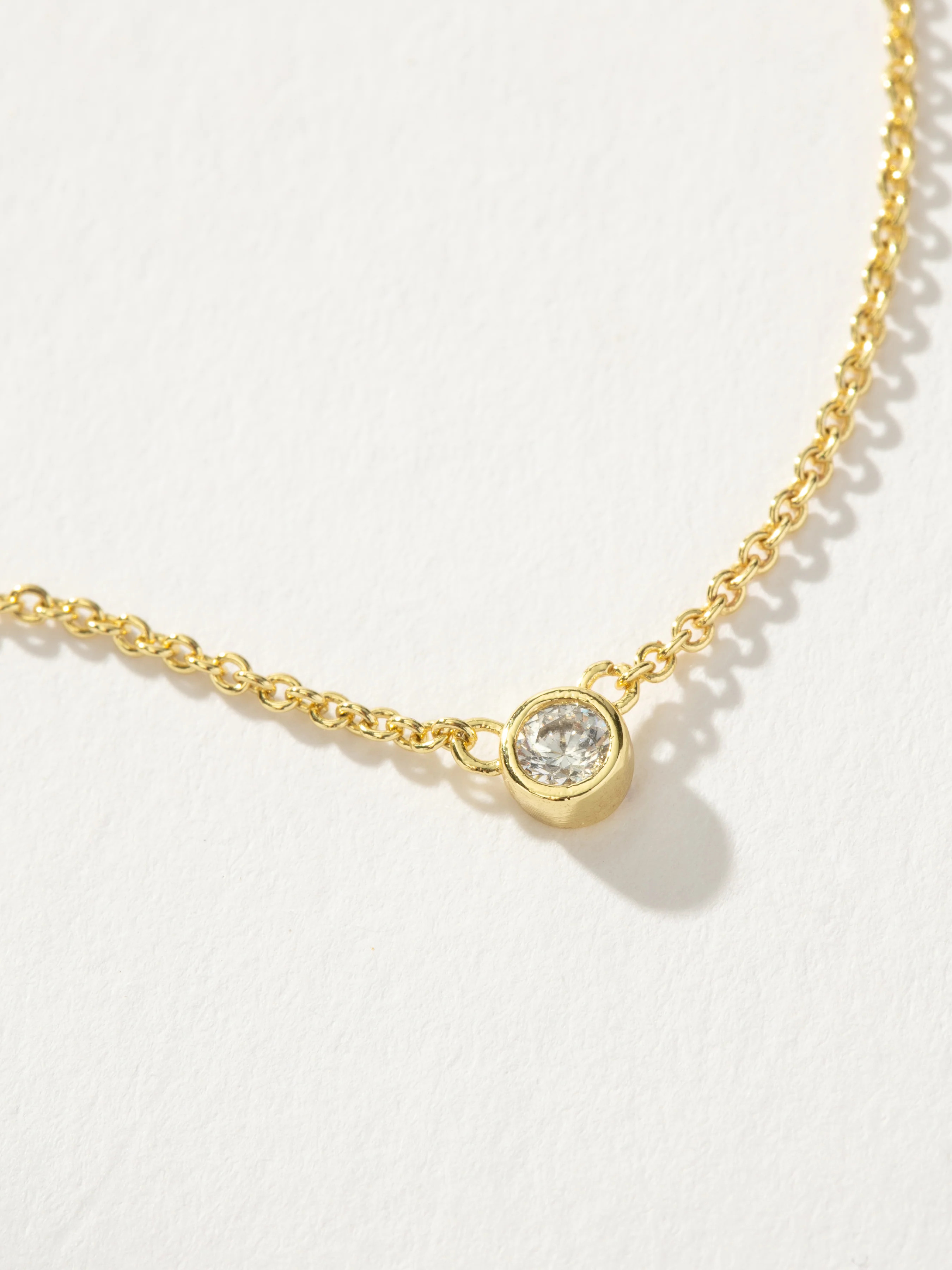 Pure Circle Stone and Dainty Chain Necklace in Gold | Uncommon James | Uncommon James