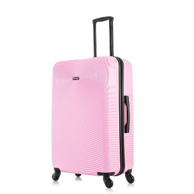 DUKAP Inception Lightweight Hardside Medium Checked Spinner Suitcase - Pink | Target