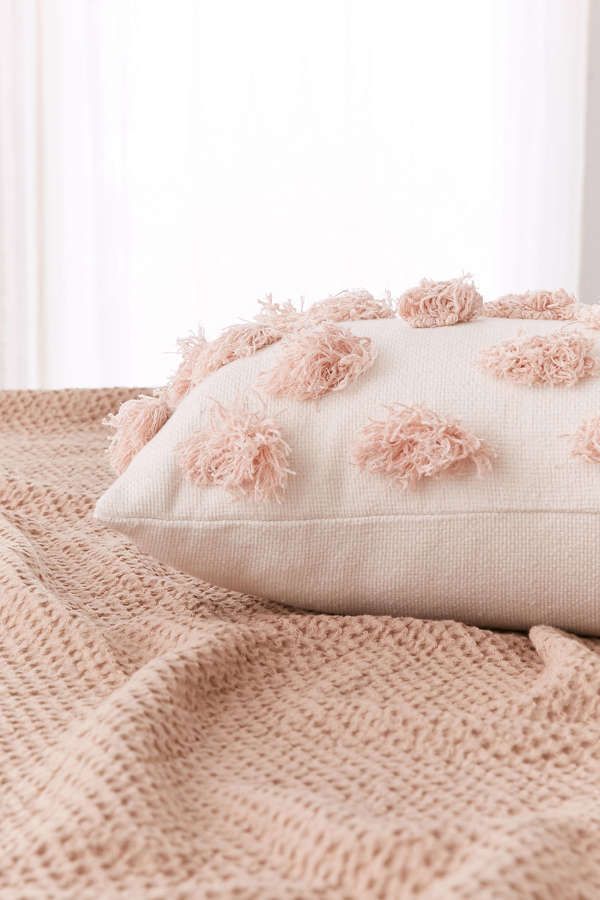Diya Spotted Fringe Bolster Pillow | Urban Outfitters US