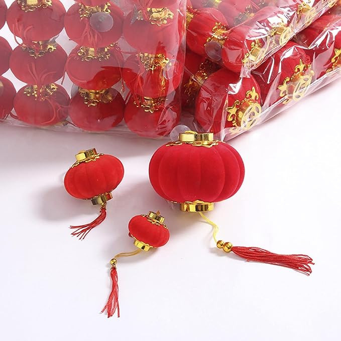 Red Lantern 60PCS Lucky Hanging Lantern Decoration New Year Wedding Party Hang Mini Lantern Home ... | Amazon (CA)