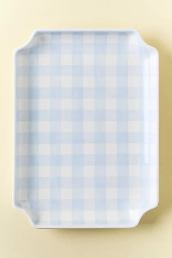 Ruby Clay Gingham Tray | Anthropologie (US)