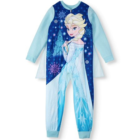 Frozen Girl's Pajama Blanket Sleeper Onesie (Little Girls & Big Girls) | Walmart (US)