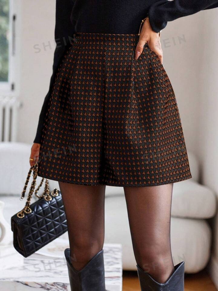 SHEIN BIZwear Shorts con estampado con fruncido | SHEIN