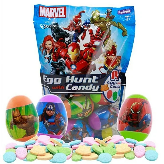 Marvel Universe Plastic Egg Hunt with Candy 14 count Bag 2.47 oz. | Walmart (US)