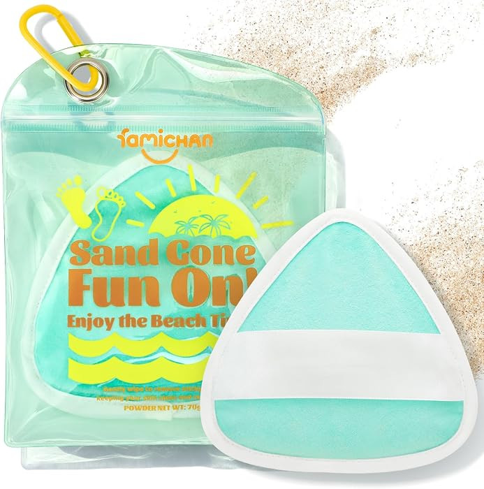 famichan Triangle Sand Remover Eraser Wipe, Family Beach Vacation Essentials for Women, Boy & Gir... | Amazon (US)
