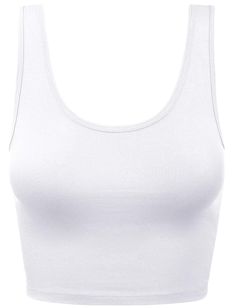 Women Sleeveless Racerback Crop Tank Top Cami Backless Scoopneck Shirts | Amazon (US)