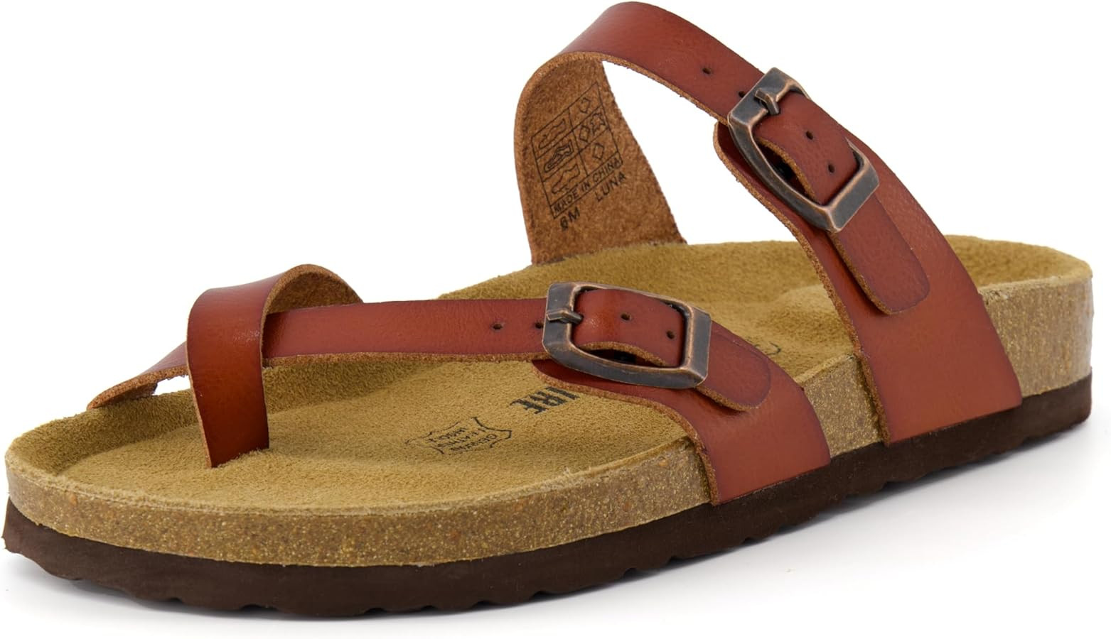 CUSHIONAIRE Women's Luna Cork Footbed Sandal With +Comfort | Amazon (US)