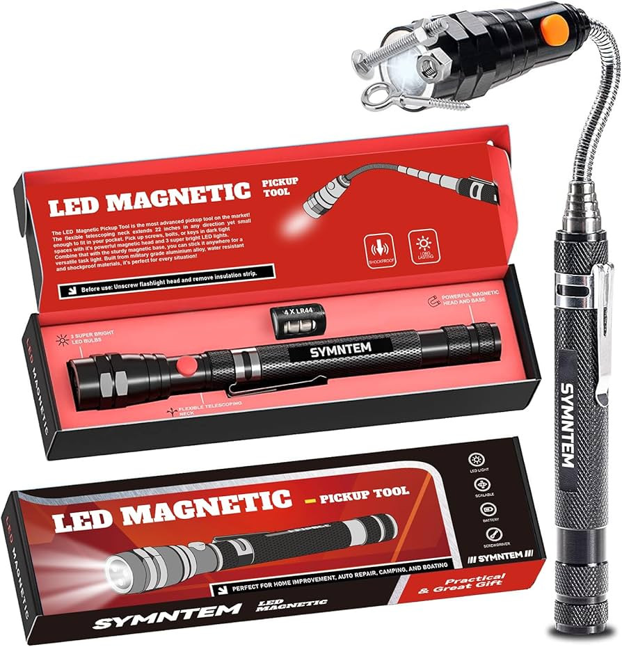 Gifts for Dad, Magnetic Pickup Tool, Telescoping Magnet Pickup Tool with 3 LED Flashlight, Christ... | Amazon (US)