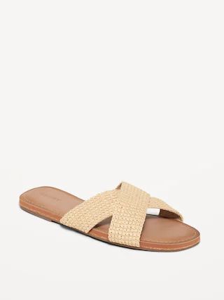 Woven Cross-Strap Sandals for Women | Old Navy (CA)
