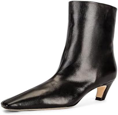 FSJ Women Square Toe Comfort Kitten Low Heel Ankle Boots Pull On Booties Winter Faux Suede Casual... | Amazon (US)