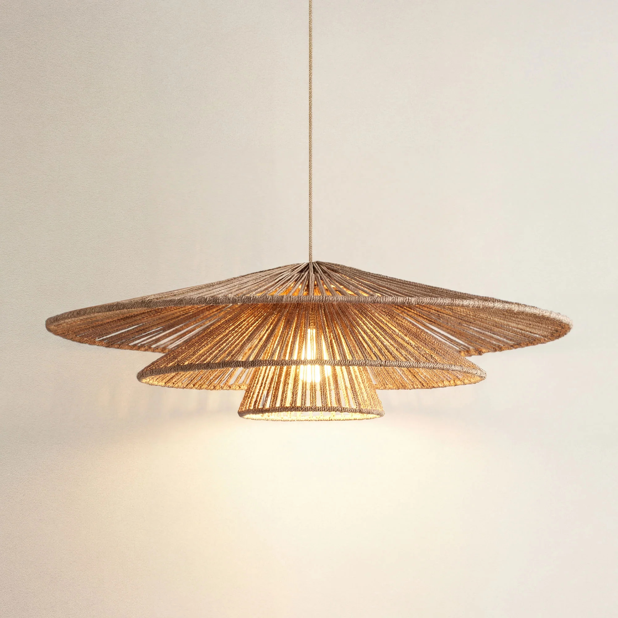 Sammie Tier Rattan Pendant Light | Rowabi