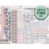 Mk-438 Weekly || ""Blushing Blooms"" - Weekly Kit Planner Stickers 2022 Full Kits | Etsy (US)