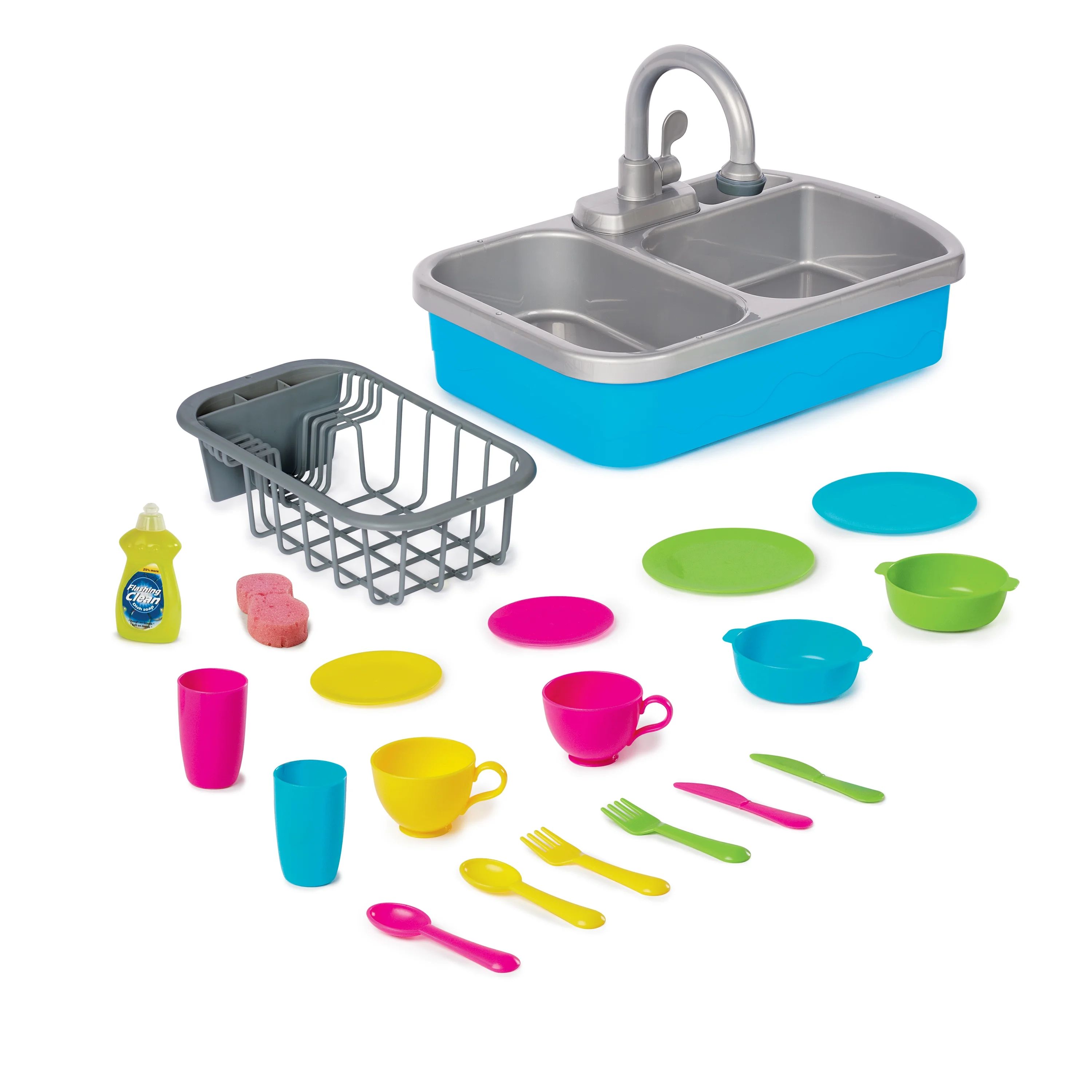Spark. Create. Imagine. Toy Kitchen Sink with 20 Piece Accessory Play Set | Walmart (US)