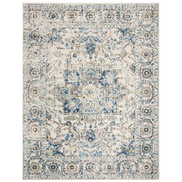 SAFAVIEH Madison Katina Traditional Area Rug, Grey/Ivory, 8' x 10' - Walmart.com | Walmart (US)