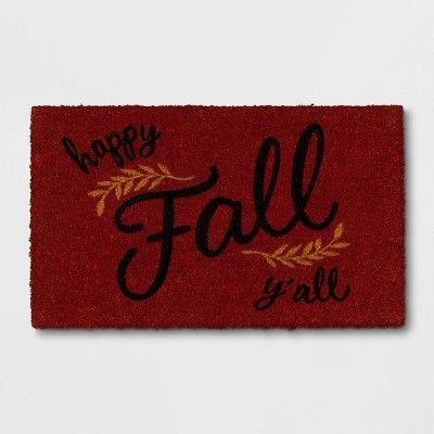 1'6"x2'6" "Happy Fall You All" Doormat Brown - Threshold™ | Target
