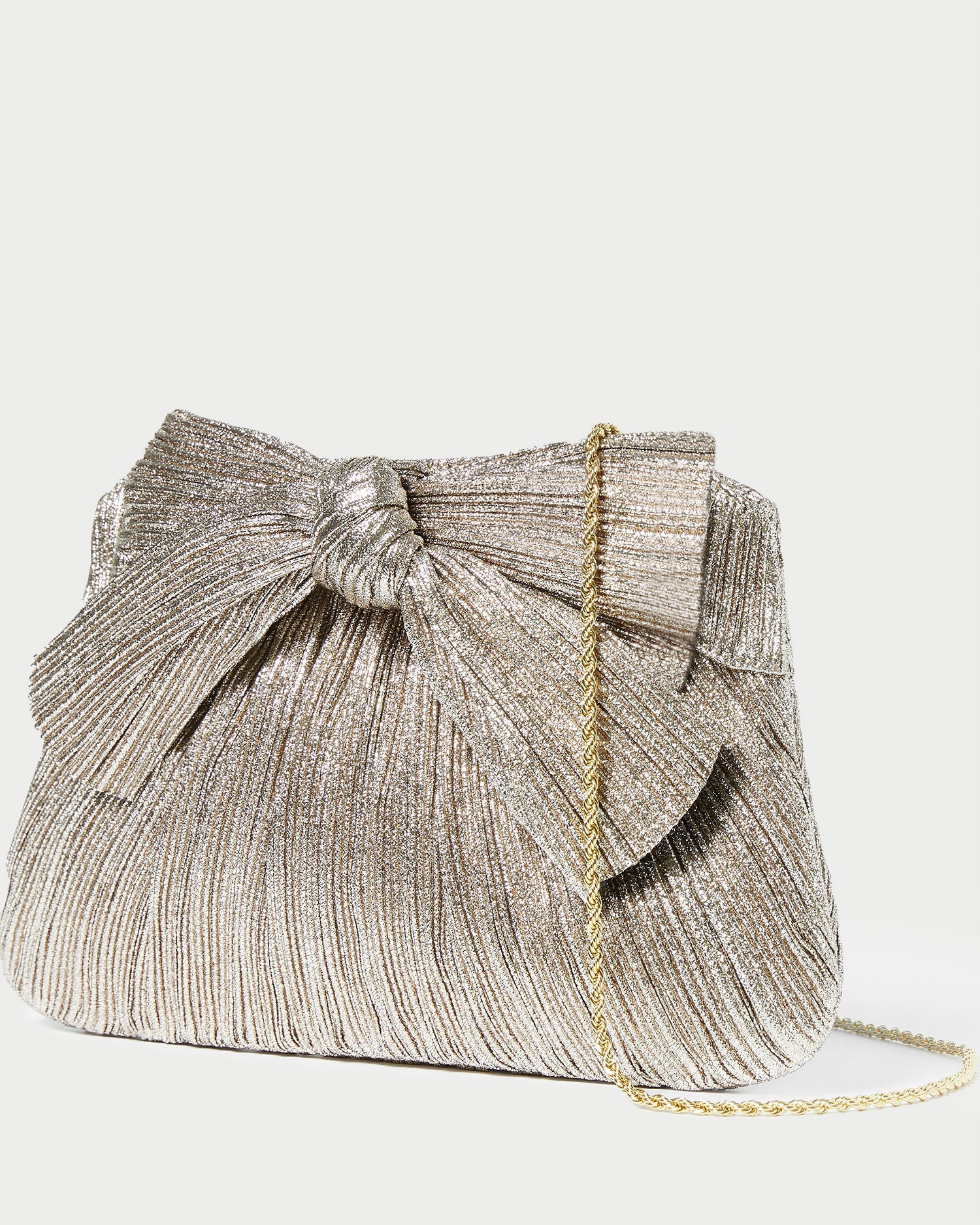 Rayne Champagne Bow Clutch | Loeffler Randall