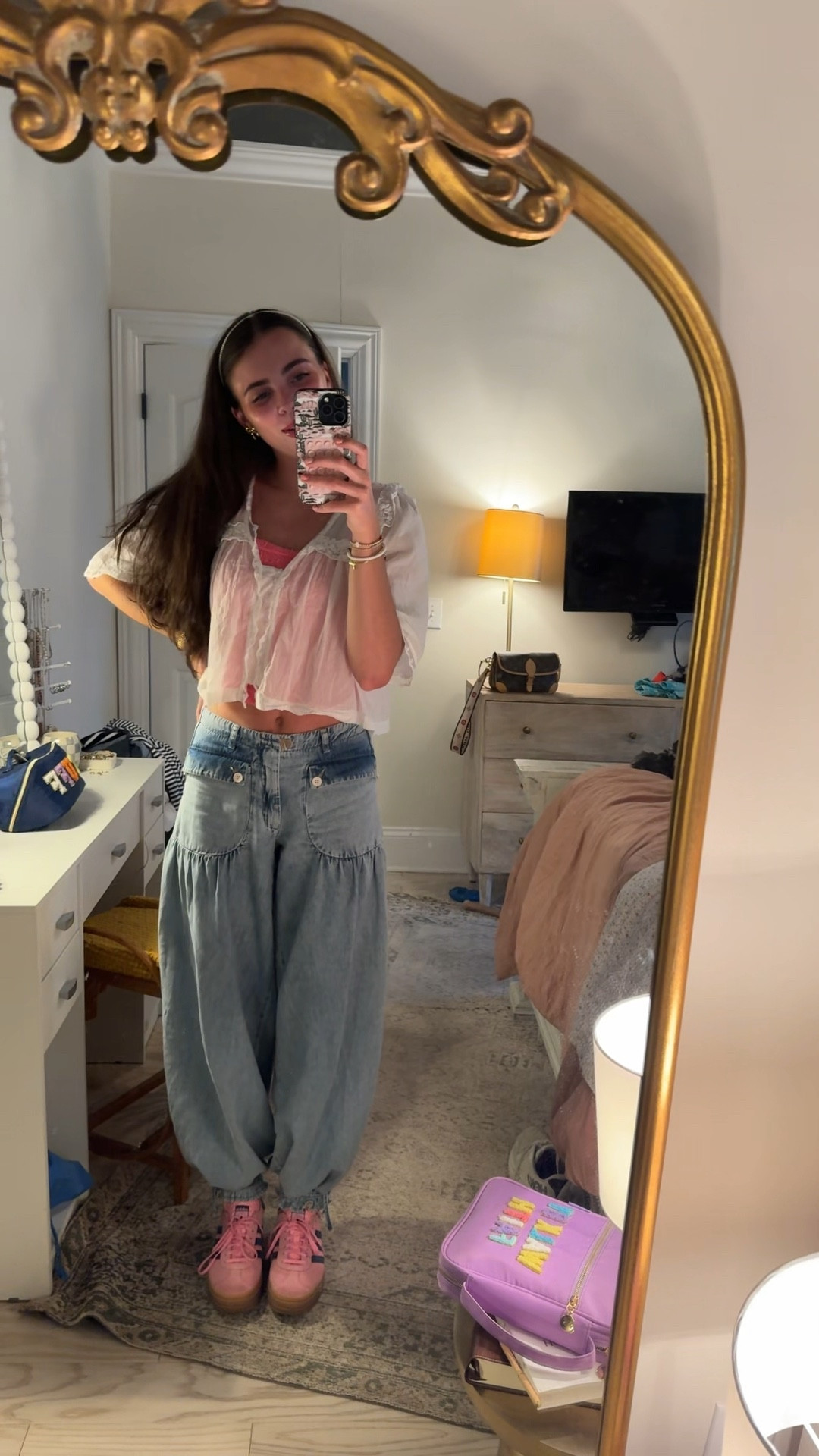 Went a size up in jeans
Small top 
Xs/s tank 
Shoes TTS

#LTKU #LTKBacktoSchool #LTKStyleTip