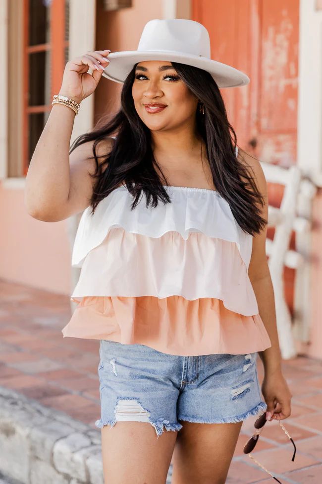 It's Your Love Blush Color Block Tiered Tank FINAL SALE | Pink Lily