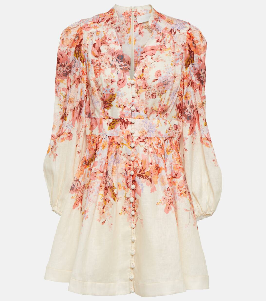 Devi floral linen minidress | Mytheresa (INTL)