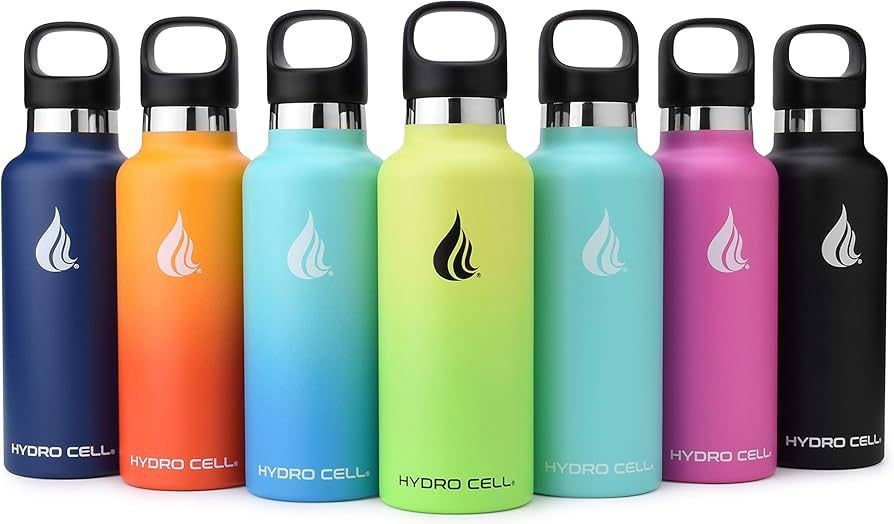 HYDRO CELL Stainless Steel Water Bottle with Straw & Standard Mouth Lids (32oz 24oz 20oz 16oz) - Kee | Amazon (US)