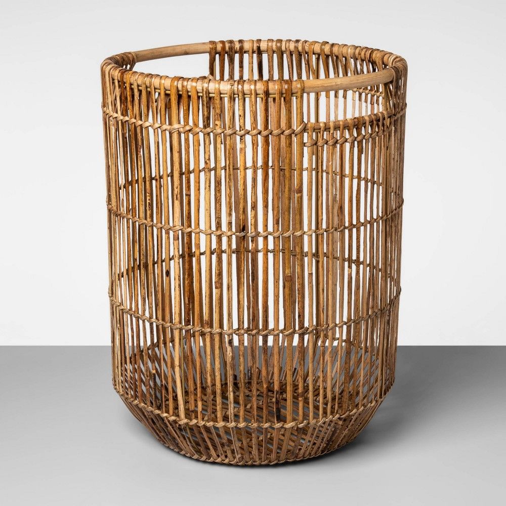 Tall Natural Rattan Basket Natural Khaki 20.75""x16"" - Opalhouse , Beige | Target