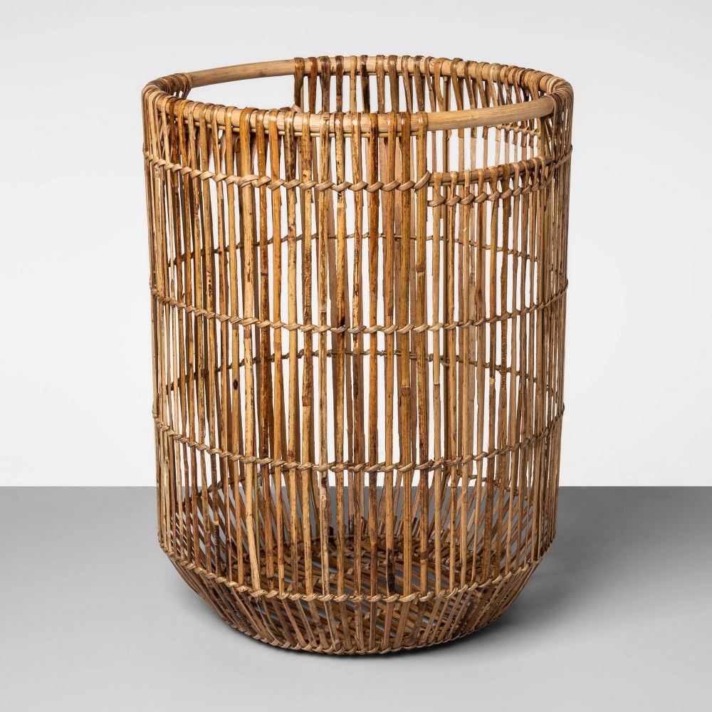 Tall Natural Rattan Basket Natural Khaki 20.75""x16"" - Opalhouse | Target