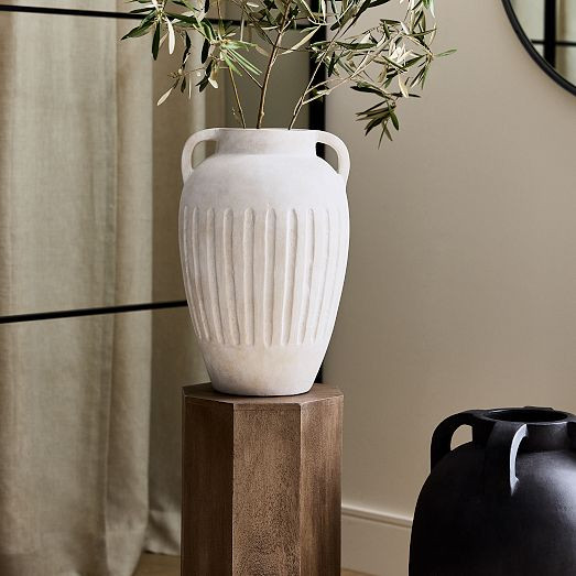 Grooved Ceramic Vases | West Elm (US)