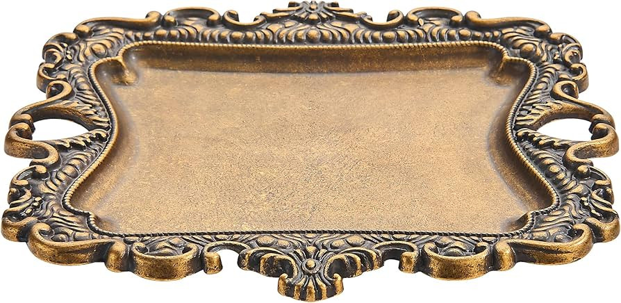 khtumeware 1 Pack Vintage Gold Jewelry Dish Antique Brass Jewelry Trays ideal for holding jewelry... | Amazon (US)