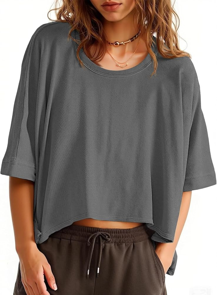 Tankaneo Oversized T-Shirts, Loose Fit | Amazon (US)