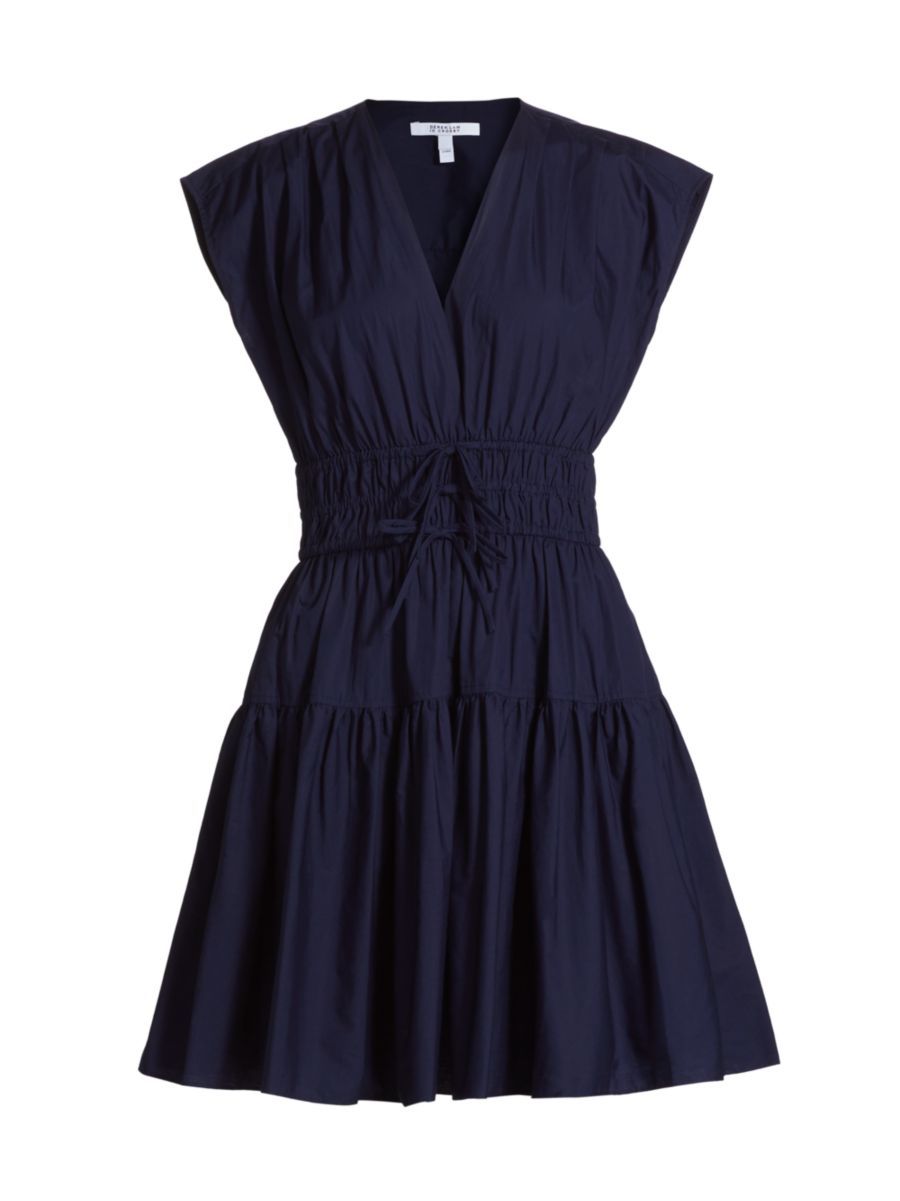 Tora Cotton Shirred Minidress | Saks Fifth Avenue
