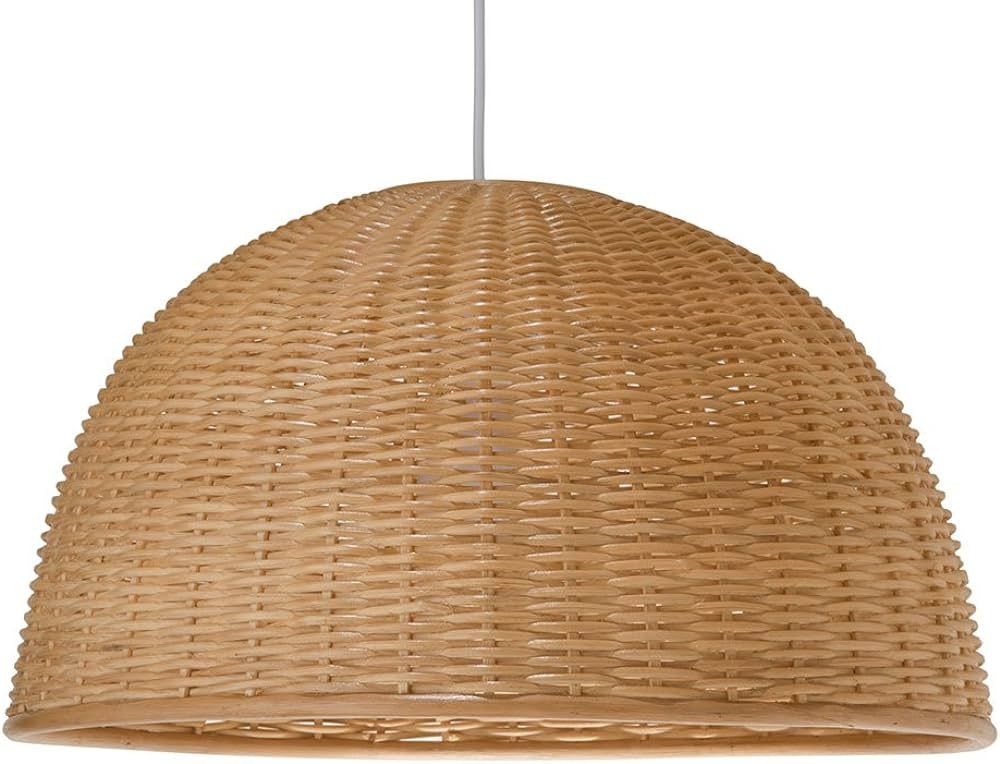 KOUBOO 1050031 Wicker Dome Shaped Pendant Lamp, Natural | Amazon (US)