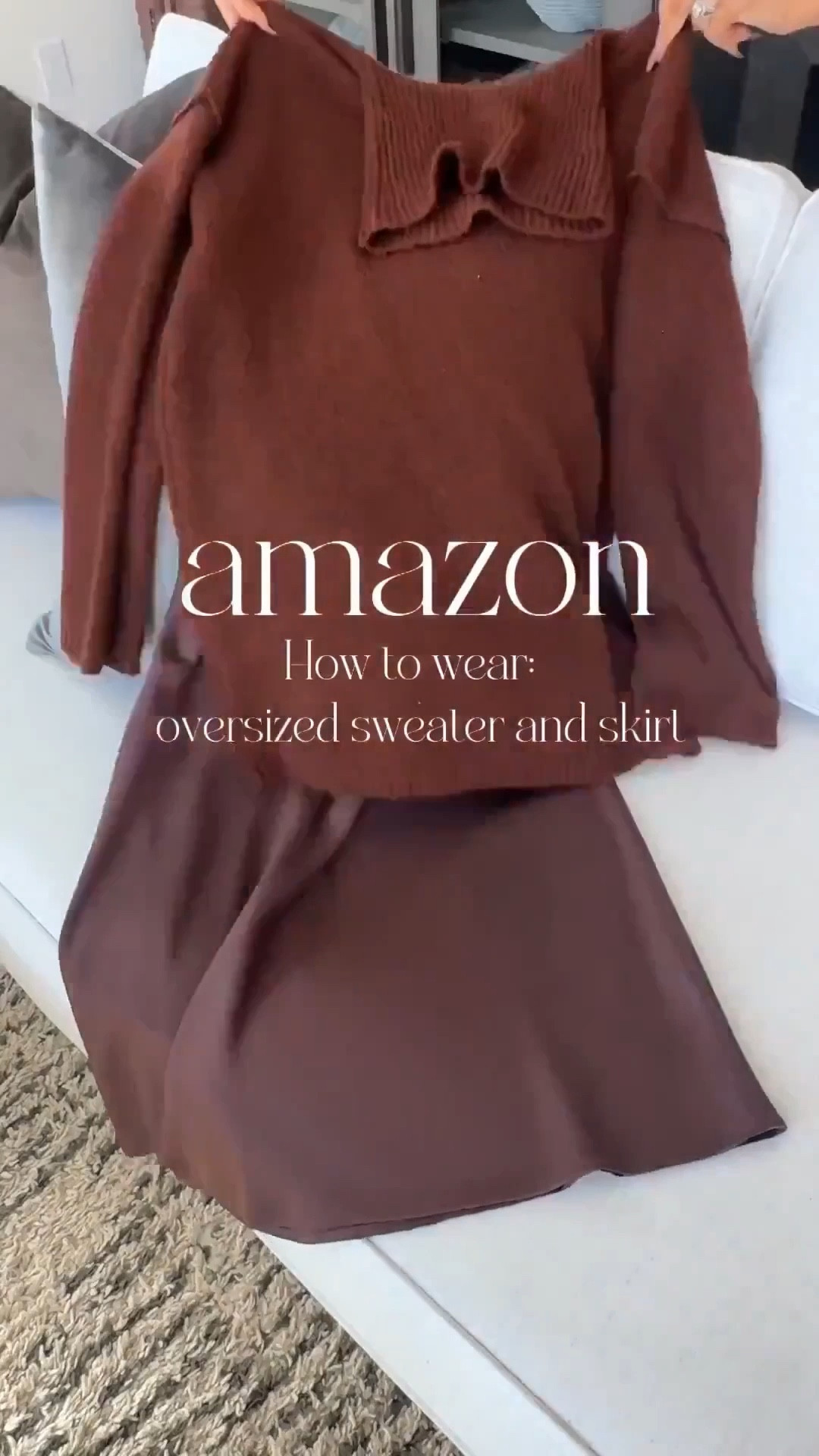 Monochromatic skirt with oversized sweater hack, how to outfit hack
All amazon
Sweater sz small
Skirt xs 
Boots tts 


#LTKOver40 #LTKSeasonal #LTKU