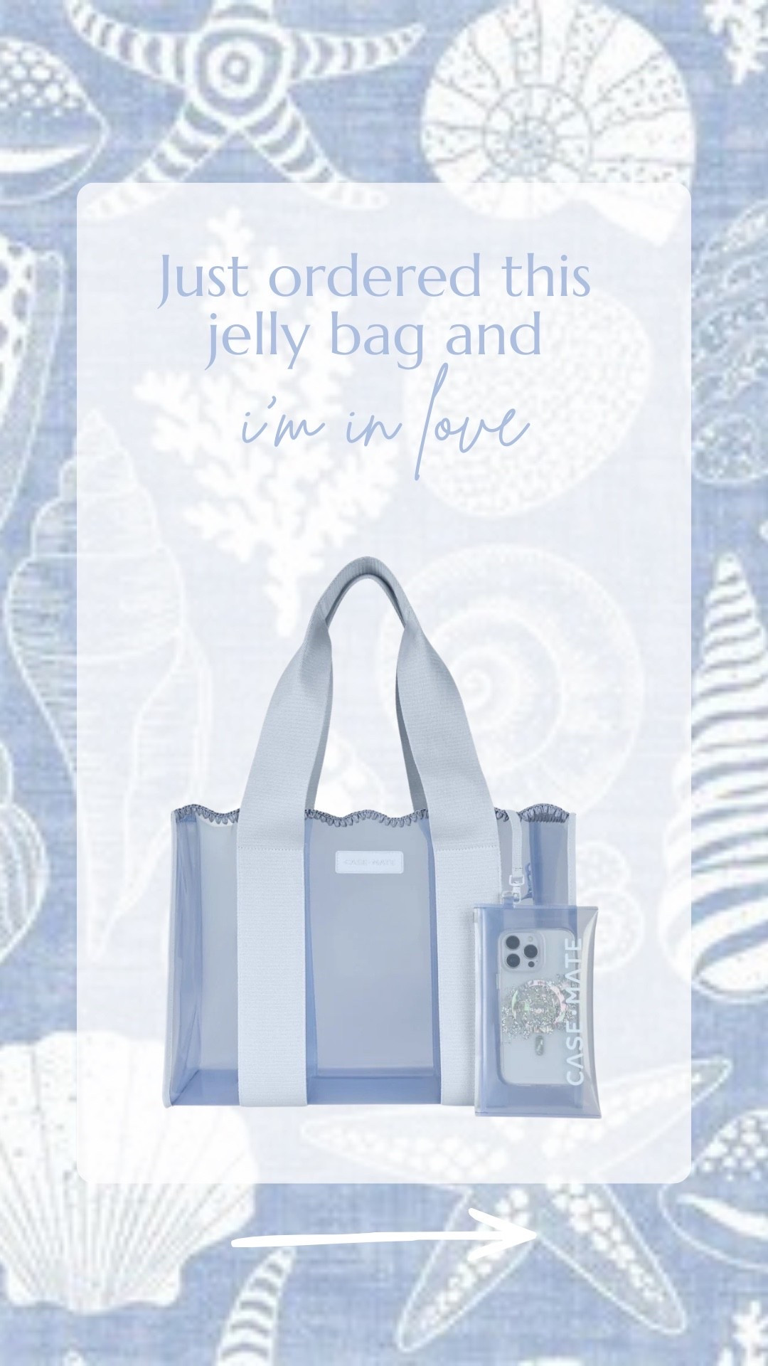 Obsessed with this blue jelly tote for summer 🐚💙 The perfect beach bag, pool bag, or vacation tote. It’s lightweight, waterproof, and holds so much without feeling bulky. The soft coastal blue color is giving total Hamptons / seaside vibes and goes with all my summer outfits. Such a cute and practical find!

Amie Pagan, Casemate, jelly bag, beach bag, resort wear 

#LTKTravel #LTKSaleAlert