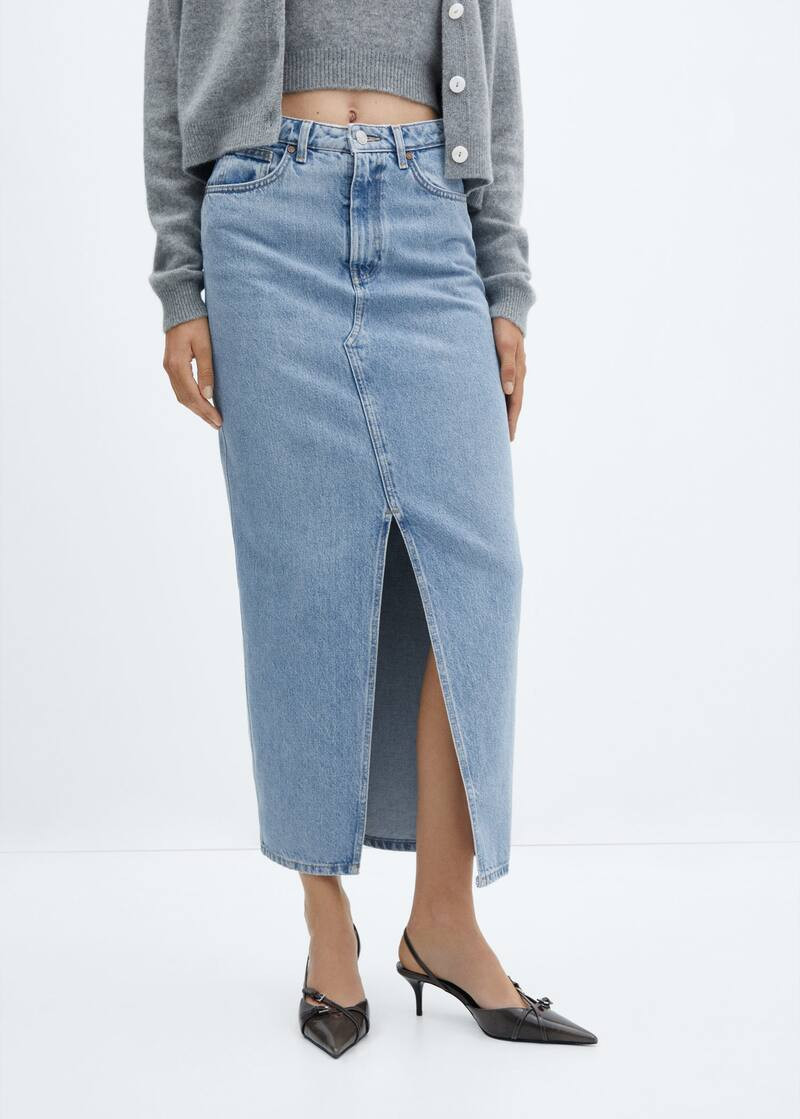 Search: Slit denim skirt (10) | Mango United Kingdom | MANGO (UK)