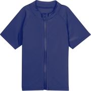 Kid's Short Sleeve Rash Guard Swim Shirt - Navy | SwimZip