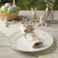 Wooden Bunny Napkin Rings Laser Cut Easter Table Decor, Set Of 6 | Etsy (US)