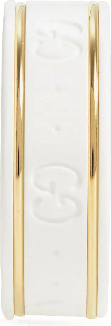 Gucci Icon White Zirconia & 18K Gold Ring | Nordstrom | Nordstrom