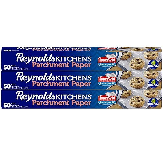 Reynolds Kitchens Parchment Paper Roll with SmartGrid - 3 Boxes of 50 Square Feet (150 Square Fee... | Amazon (US)