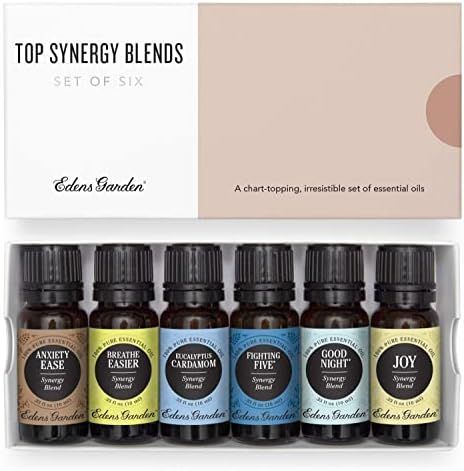 Edens Garden Top Synergy Blend Essential Oil 6 Set, Best 100% Pure Aromatherapy Starter Kit (for ... | Amazon (US)