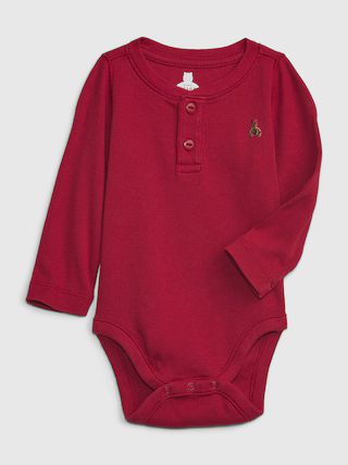 Baby Organic Cotton Mix and Match Henley Bodysuit | Gap (US)