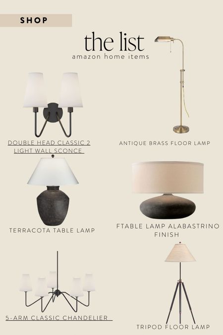 Amazon home: wall sconce, floor lamp, table lamp, chandelier, tripod lamp 

#LTKhome