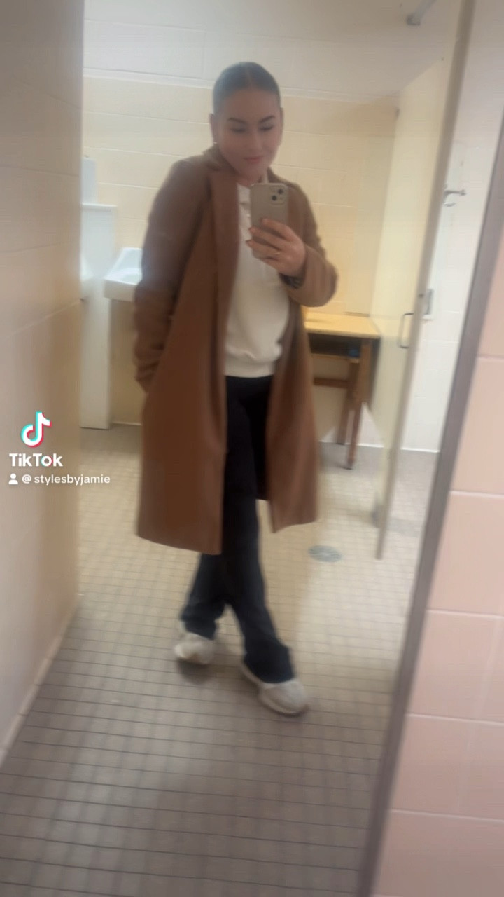 Carmel trench coat black yoga pants new balance sneakers 

#LTKActive #LTKFindsUnder100 #LTKFamily