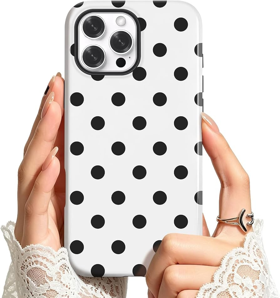 Compatible with iPhone 15 PRO MAX Case Cute Polka Dot for Women Aesthetics | Amazon (US)