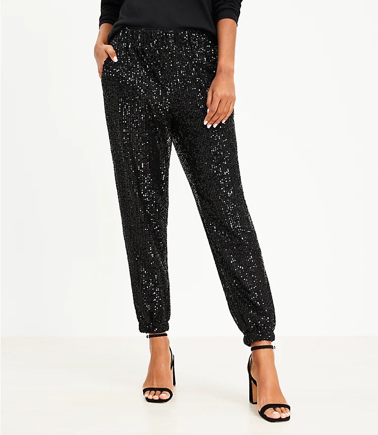 Sequin Jogger Pants | LOFT